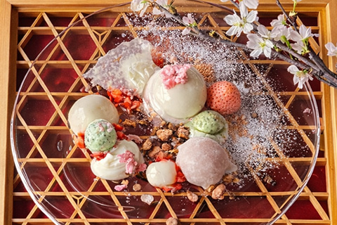 桜のデザートコース